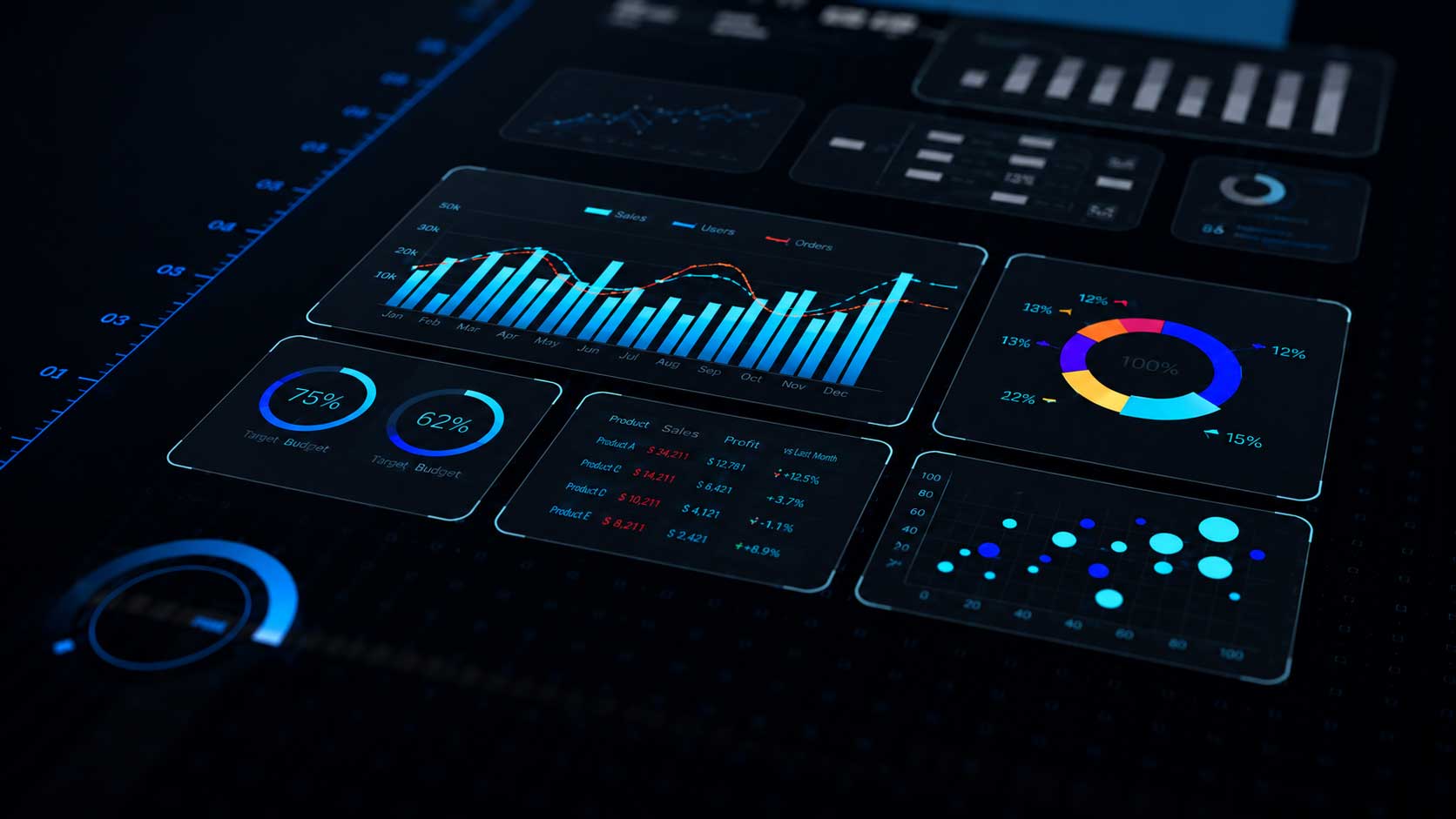 Executive AI decision intelligence consultant reviewing a unified logistics intelligence dashboard