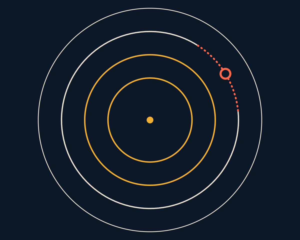 Line illustration of layers of control around client data, one of which has a gap, drawn as concentric circles, one open.